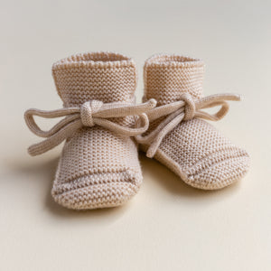 Chaussons bébé en laine mérinos Hvid | Oat
