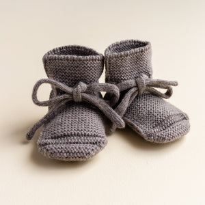 Hvid Chaussons bébé en laine mérinos | Loutre