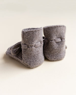 Hvid Chaussons bébé en laine mérinos | Loutre