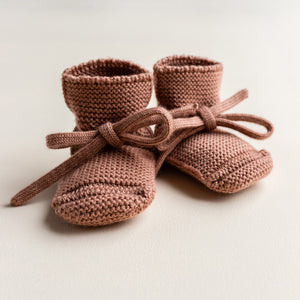 Hvid Chaussons bébé Booties Laine mérinos | Terracotta