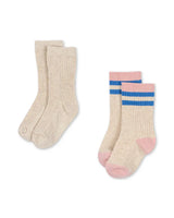 "Konges Sløjd Jacquard-Socken 2er-Pack – Lolly Stripe für Kinder"