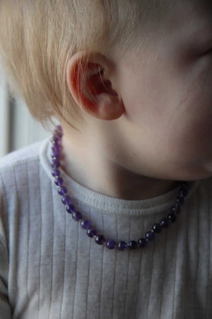 Nirrimis Bernsteinkette "Lila Amethyst" Kids