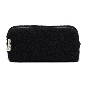 „Studio Noos Necessaire Teddy Pouch in schwarz – weiches Kulturbeutel-Täschchen für Wickeltasche oder unterwegs“