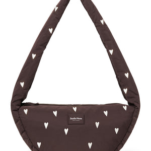 Studio Noos Puffy Mini Umhängetasche "Mini Cross Body Bag" | Brown Hearts