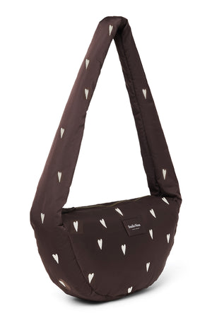 Studio Noos Puffy Mini Umhängetasche "Mini Cross Body Bag" | Brown Hearts