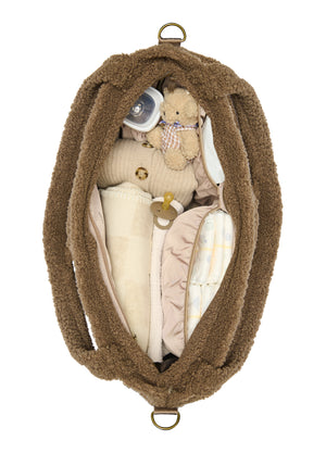 Studio Noos Sac à langer "Teddy" | Cœurs bruns