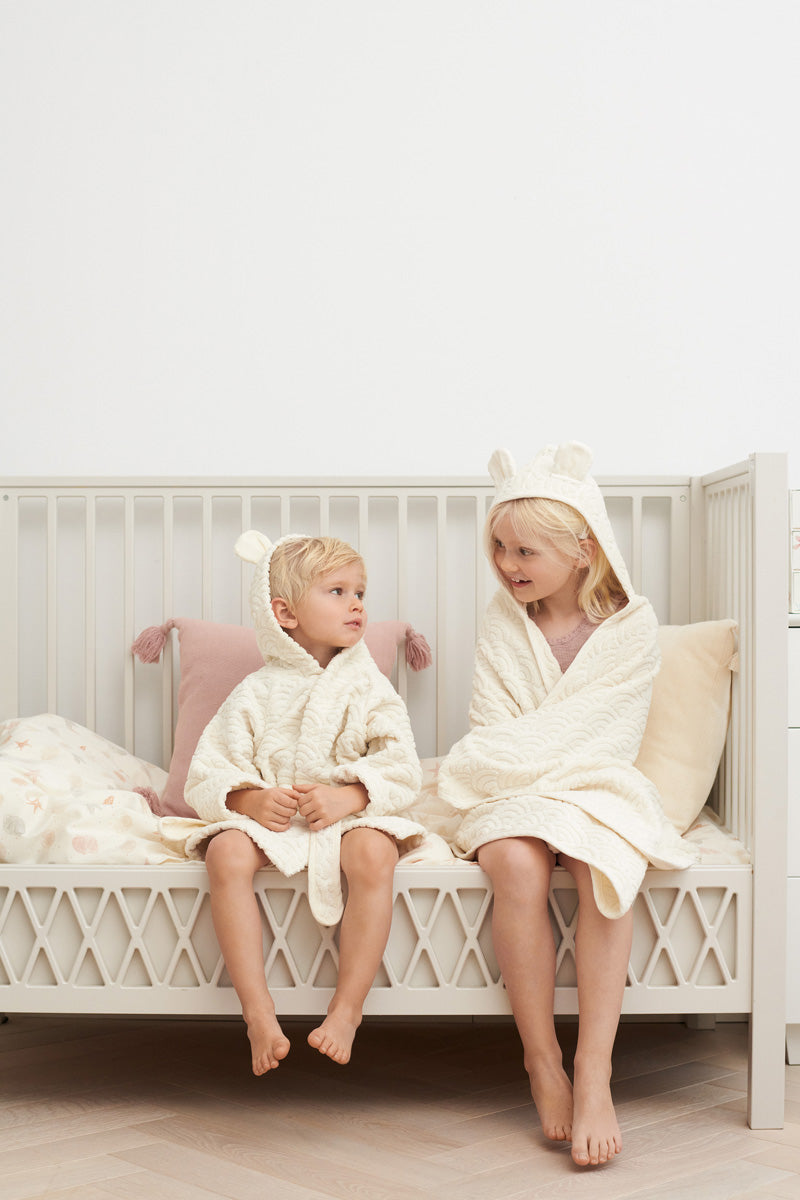 Cam Cam Junior Kapuzenbadetuch | Off-White