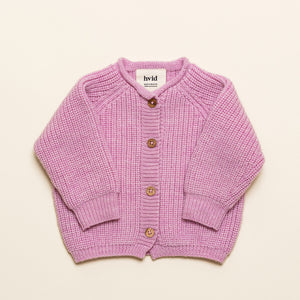 Hvid Baby Cardigan Merinowolle "Inga" | Cotton Candy