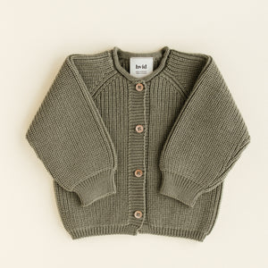 Cardigan en laine mérinos "Inga" Artichoke