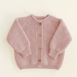 Gilet en laine mérinos "Inga" Poudre