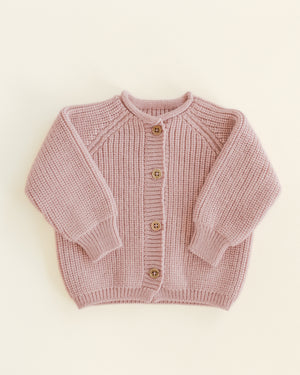 Gilet en laine mérinos "Inga" Poudre