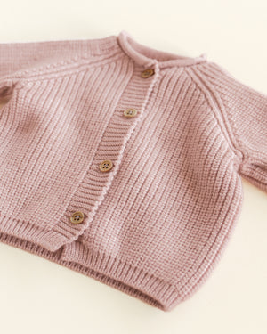 Gilet en laine mérinos "Inga" Poudre