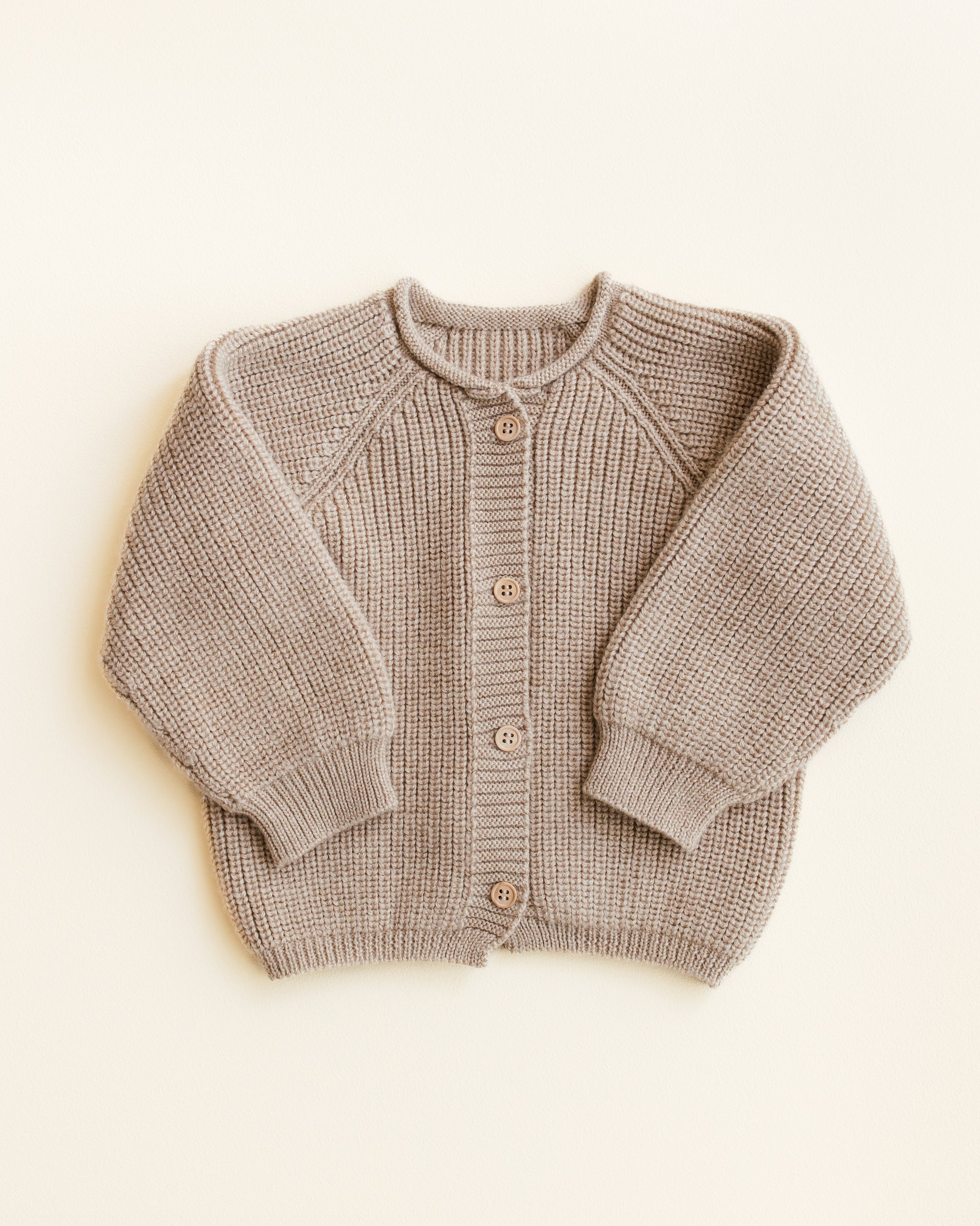 Hvid Cardigan Merinowolle „Inga“ Sand