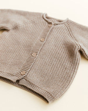 Hvid Cardigan Merinowolle „Inga“ Sand