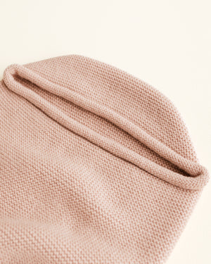 Hvid Strick Cocoon Merinowolle | Apricot