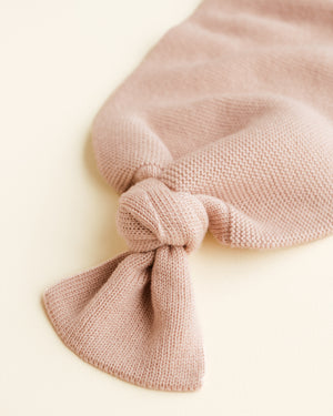 Hvid Strick Cocoon Merinowolle | Apricot
