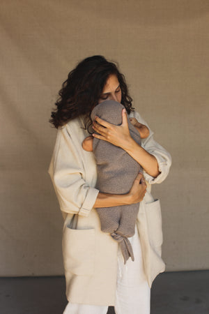 Hvid Baby Cocoon Strick Merinowolle | Otter