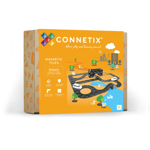 Connetix Magnetbausteine „Creative Roads Pack“ – 48-teiliges Set mit magnetischen Straßenelementen zum Bau von Straßen, Rennstrecken und Städten, kompatibel mit allen Connetix-Sets.
