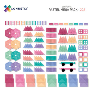 Connetix Tuiles Magnétiques "Pastel Mega Pack" 202 pièces