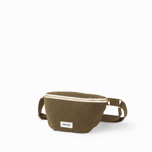 „Rive Droite Custine Gürteltasche – Military Green, kompakter Fanny Pack mit verstellbarem Gurt“