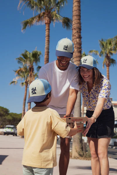 Chamaye Cap "Trucker High Five" Blue | Kids