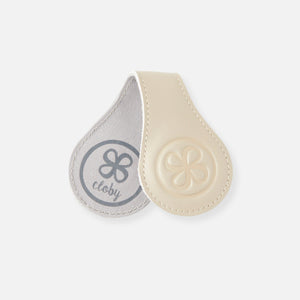 Cloby Clips Magnétiques en Cuir Lot de 2 | Beige