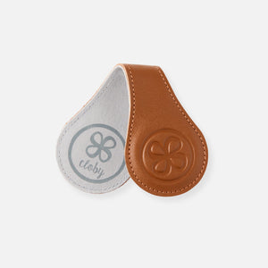 Cloby Pinces magnétiques en cuir Lot de 2 | Marron
