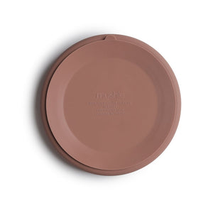 Mushie Silikon Teller mit Saugnapf | Cloudy Mauve