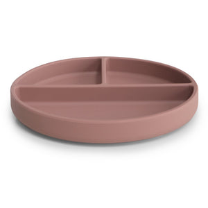 Mushie Silikon Teller mit Saugnapf | Cloudy Mauve