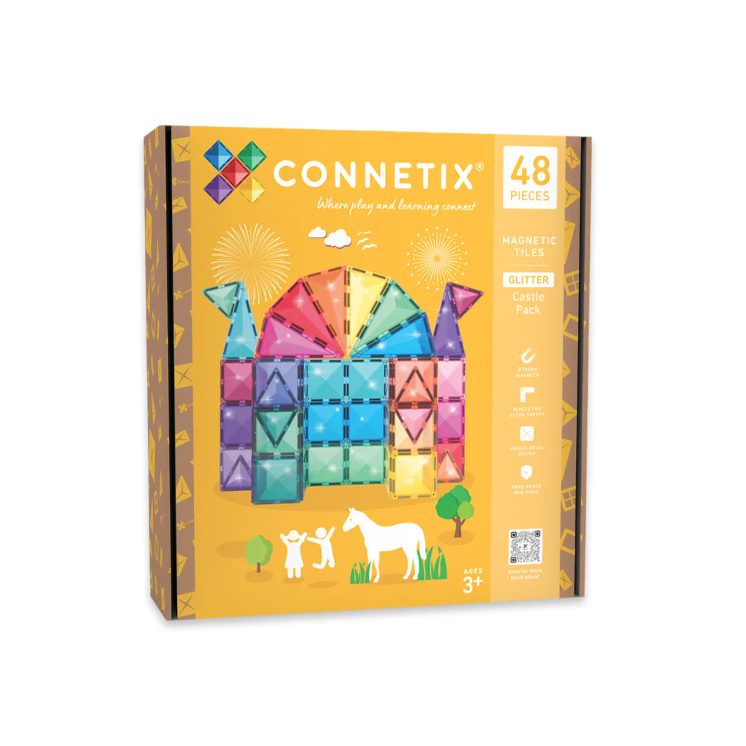 Connetix Magnetbausteine  "Glitter Castle Pack", 48-teilig