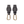 Crochets de Poussette Cloby Lot de 2 | Noir