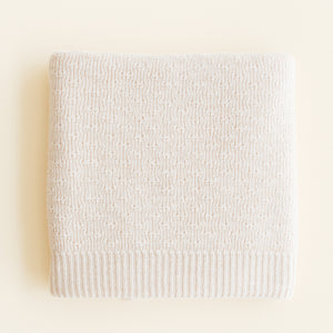 Hvid Babydecke Merinowolle "Dora" | Cream