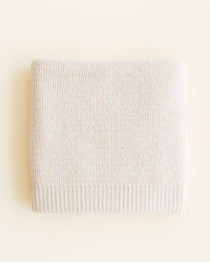 Hvid Babydecke Merinowolle "Dora" | Cream
