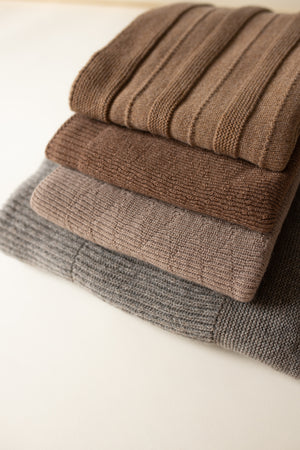Hvid Babydecke "Dora" Mocha