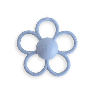 Mushie Anneau de dentition hochet « Daisy » | Faded Denim