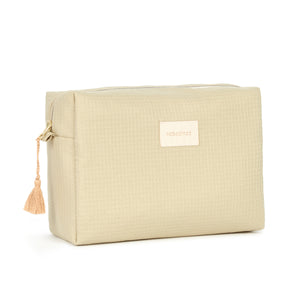 Nobodinoz Kosmetiktasche „Diva Opera“ – Farbe Green Tea, aus Bio-Baumwolle mit Reißverschluss und wasserabweisendem Innenfutter