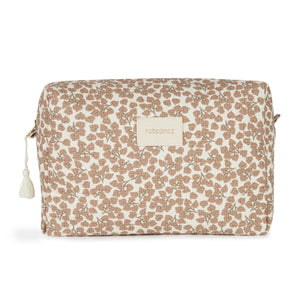 Nobodinoz Kosmetiktasche „Diva Opera“ – Design Sweet Yumiko, farbenfrohes Muster, aus Bio-Baumwolle mit Reißverschluss und wasserabweisendem Innenfutter