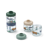 Liewood Babynahrungsbehälter Dominique 4-Pack in Fun Beach Blue, stapelbare Portionsdosen mit 100 ml Fassungsvermögen