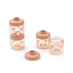 Liewood Récipients alimentaires pour bébés "Dominique" 100 ml, lot de 4 | Sweethearts / Pale Tuscany