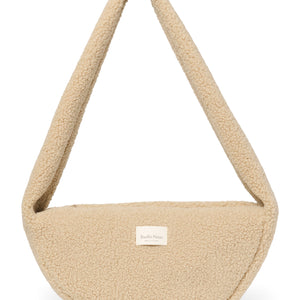 Studio Noos Mini Crossbody Bag aus Teddy-Stoff in Ecru