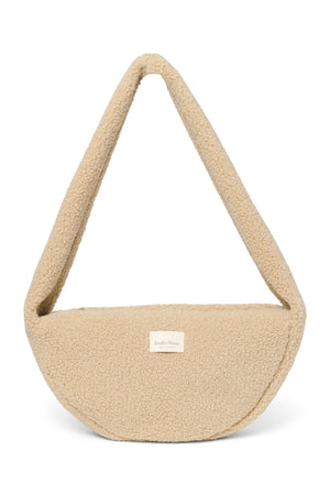 Studio Noos Mini Crossbody Bag aus Teddy-Stoff in Ecru