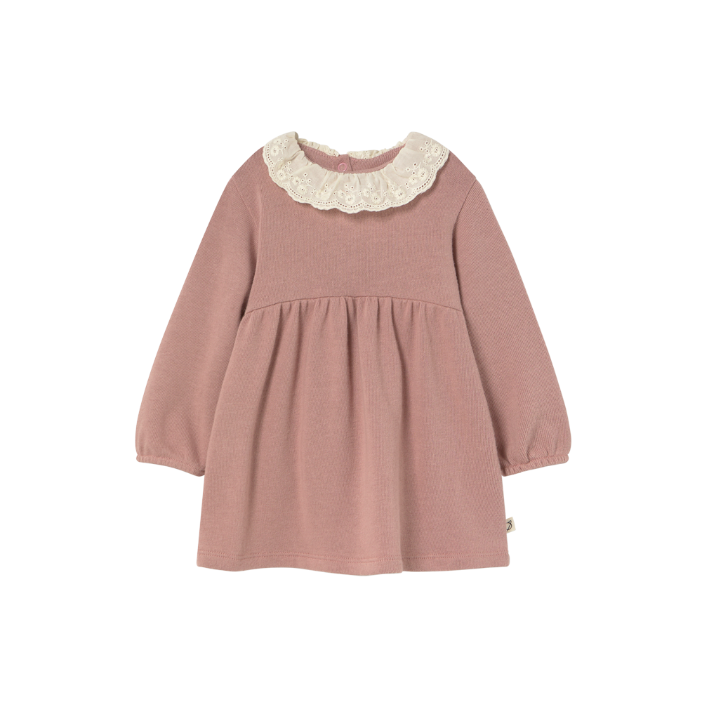 Baby-Kleid in zartem Silver Pink aus 100% Bio-Baumwolle – Cozmo „Florida“ für Mädchen