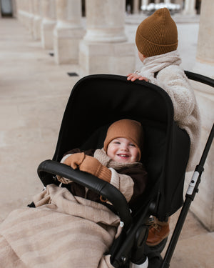 Hvid Babydecke "Freddie" | Sand
