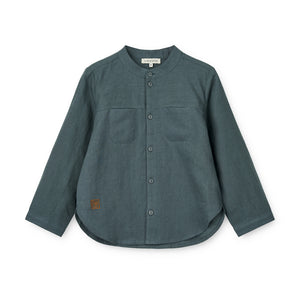 Liewood Linen Shirt "Flynn" Whale Blue