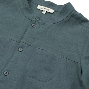 Liewood Linen Shirt "Flynn" Whale Blue