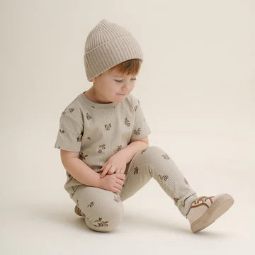 Garbo & Friends - Rib Jersey Leggins - Prune Green