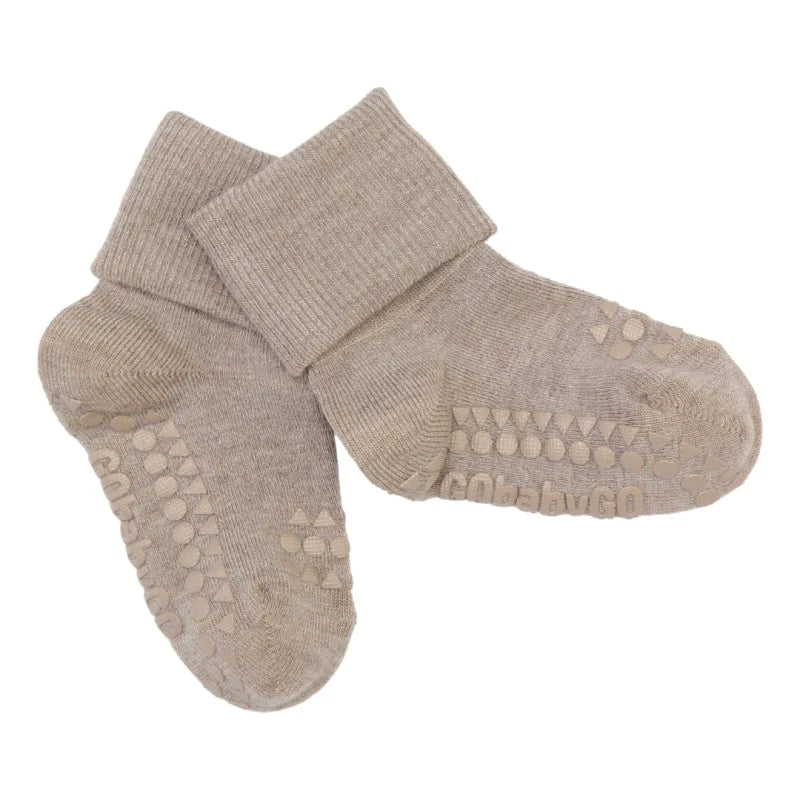 GoBabyGo Antirutsch-Socken Merinowolle "Sand"