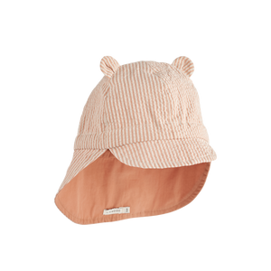 Liewood Sonnenhut Baby "Gorm" Stripe Tuscany Rose / Sandy