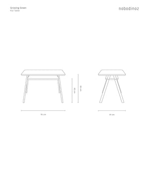 Nobodinoz Table enfant Growing Green - Hêtre blush