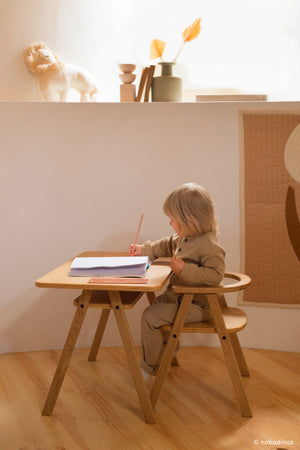 Table enfant Nobodinoz Growing Green - Chêne Naturel